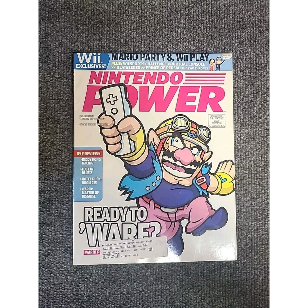 Nintendo Power Magazine Volume 212 February 2007 Wario Ware w/ 2 Posters & Comic